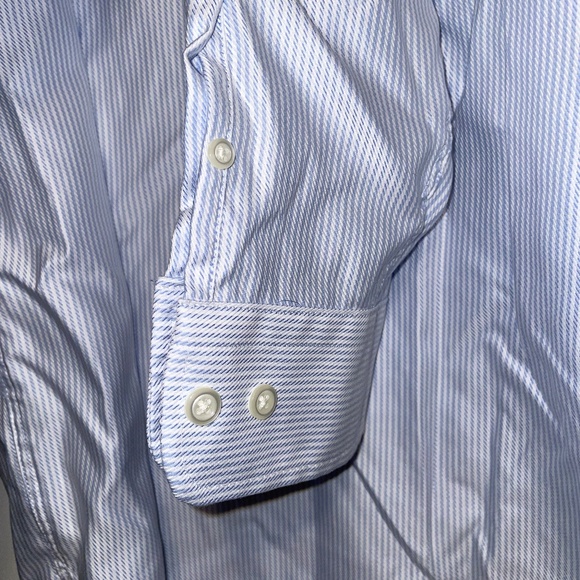 Joseph Abboud L/S Button down collared striped Men’s 100% Cotton Size 17 34/35 - Picture 9 of 11